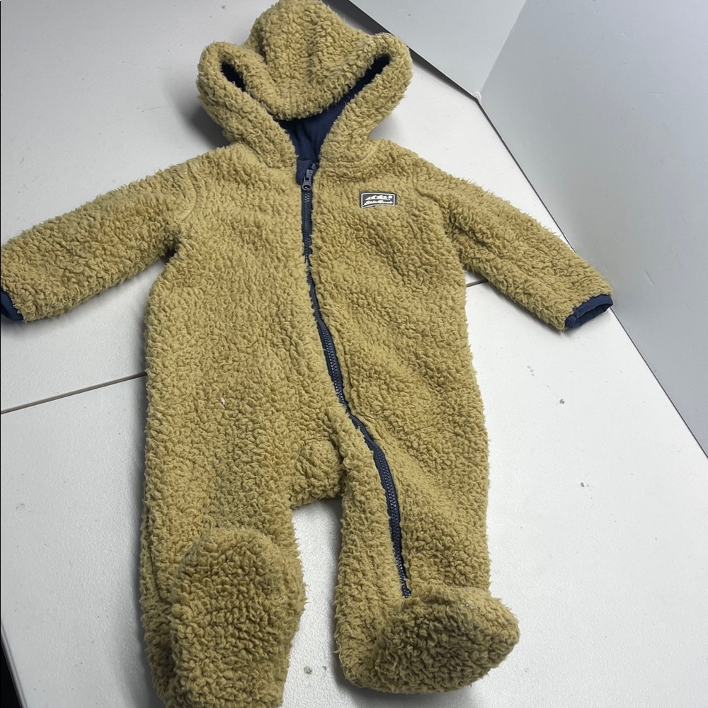 Eddie Bauer Tan Sherpa Kids Footie